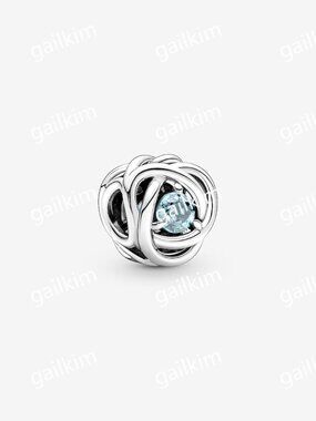 Pandora March Sea Aqua Blue Eternity Circle Charm